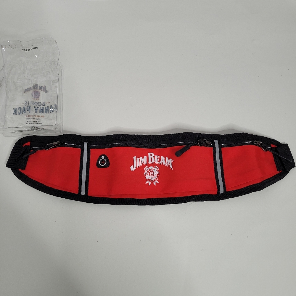 Jim Beam red and black fanny pack